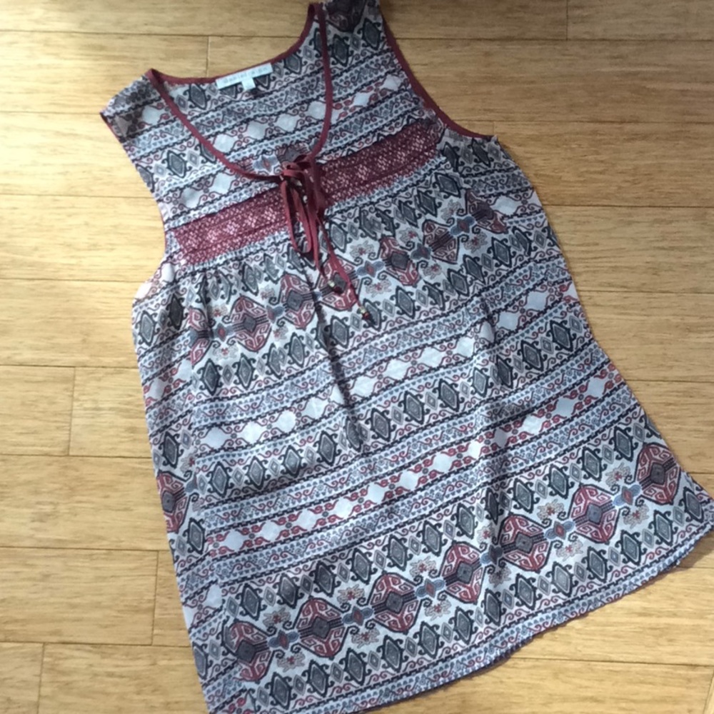 🦋Hippie Boho Semi Sheer Tank Top